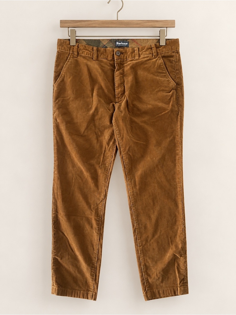 Barbour | Men’s Neuston Relaxed Fit Stretch Corduroy Trouser Pant Dark Honey 42